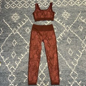 Fabletics Seamless Snakeprint Workout Set
